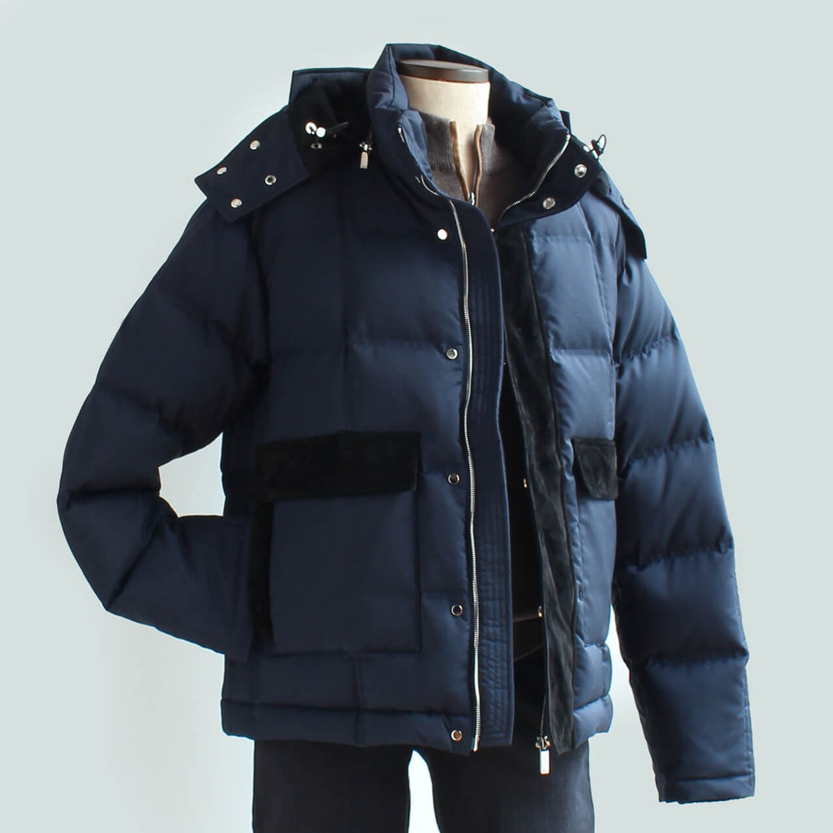 ZILLI ジリー ブルゾン 襟3way ネイビー ファー付き ZILLI／ジリー】 ダウンジャケット ネイビー (zil02436) – 銀座HIKO