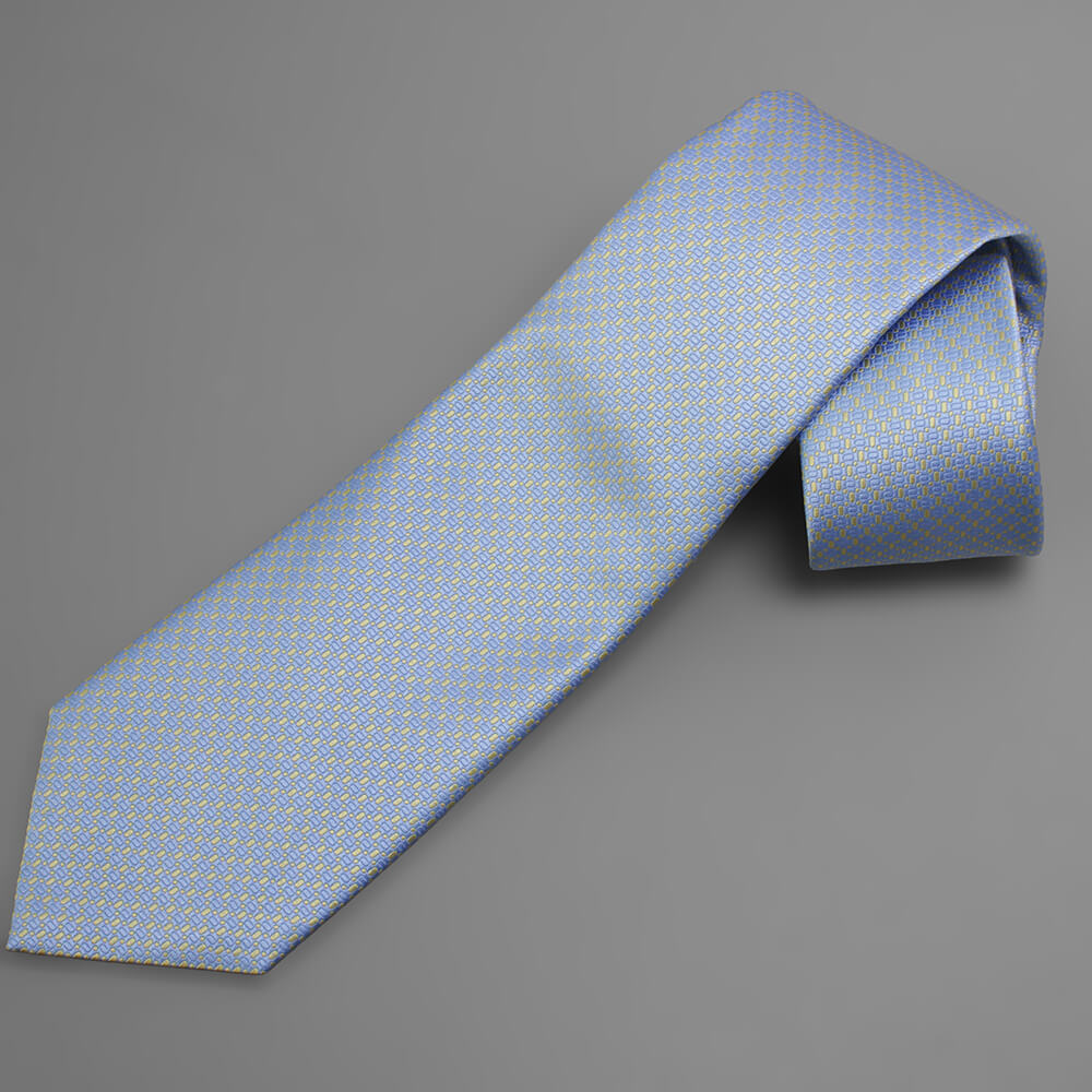 ステファノリッチ ネクタイ シルク ジャカード サックスブルー