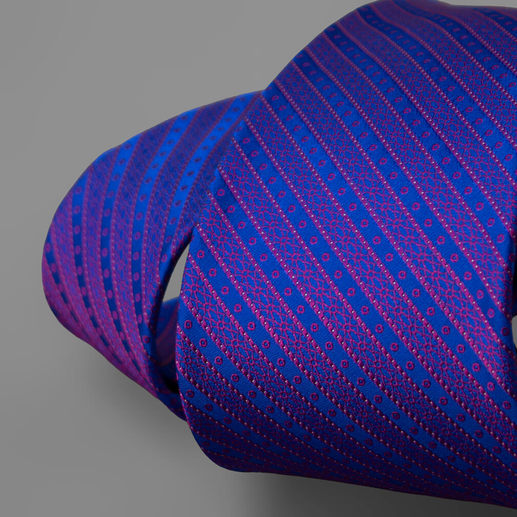 ステファノリッチ ネクタイ シルク ジャカード ブルー レッド