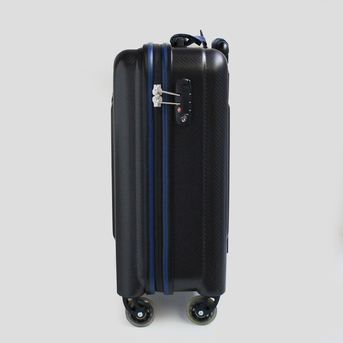 TecknoMonster／テクノモンスター キャリーバッグ スーツケース 33L 機内持ち込み可 カーボンファイバー マットタイプ ブルー