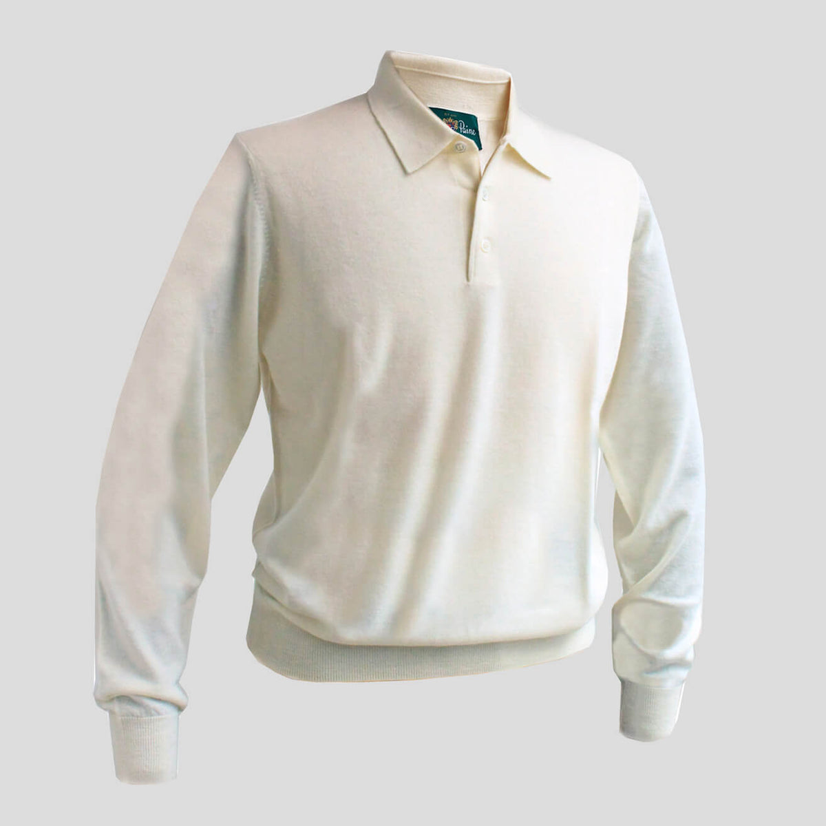 ALAN PAINE] Cashmere knit polo shirt, ivory, ala102z – 銀座HIKO