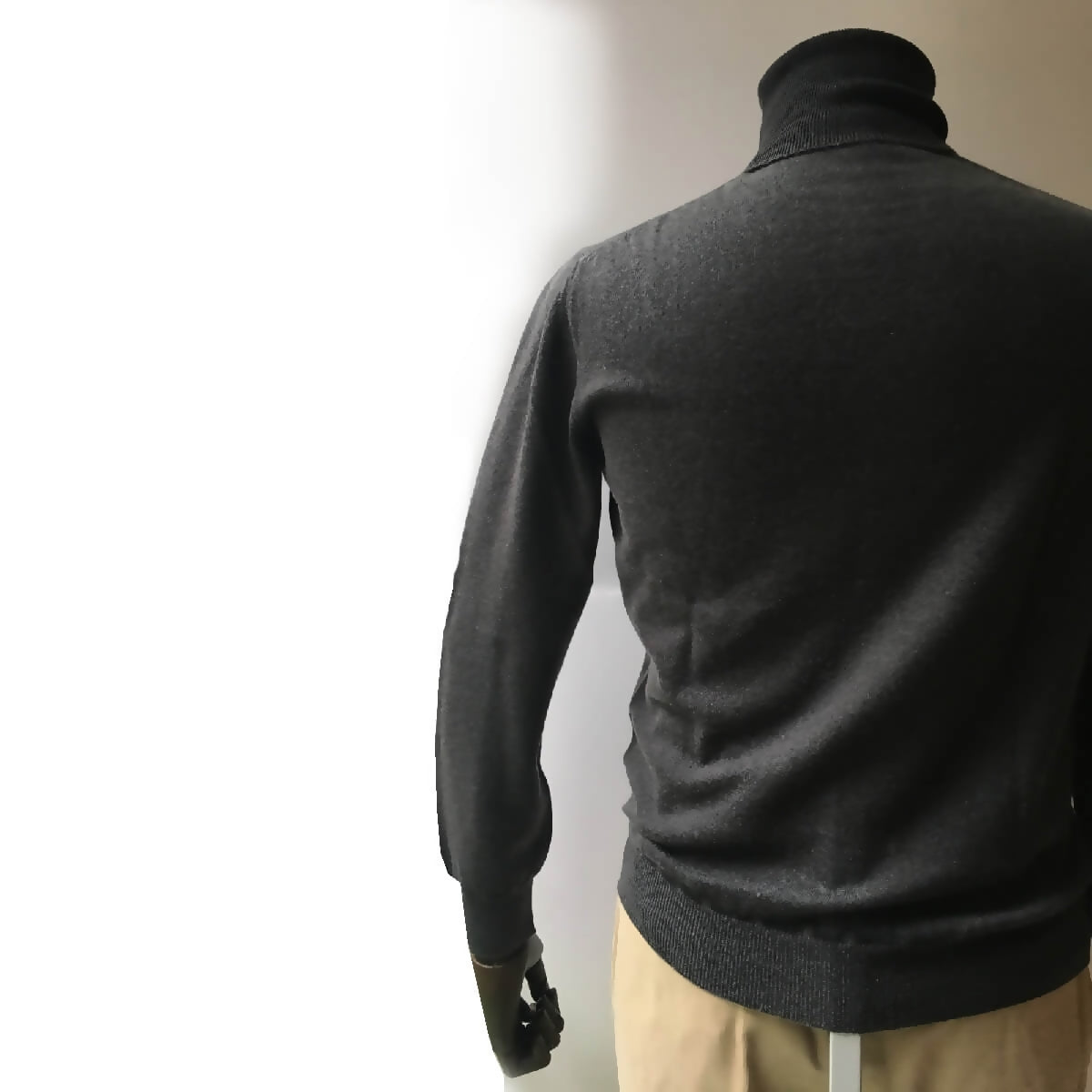 FEDELI / フェデーリ】ウールタートルネック ハイゲージ ブラック