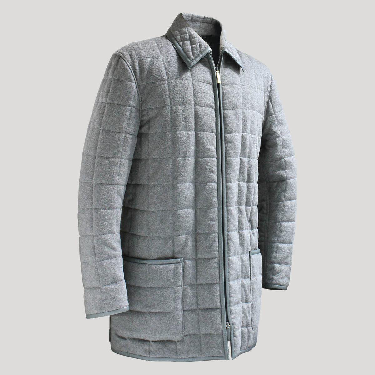 ZILLI／ジリー カシミヤチンチラキルティングコート グレー – 銀座HIKO
