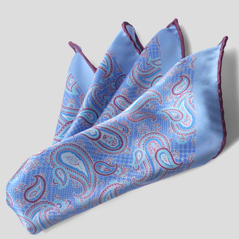 STEFANO RICCI Pleated Silk Tie Solid Tie Print Pleated Blue ste00886 