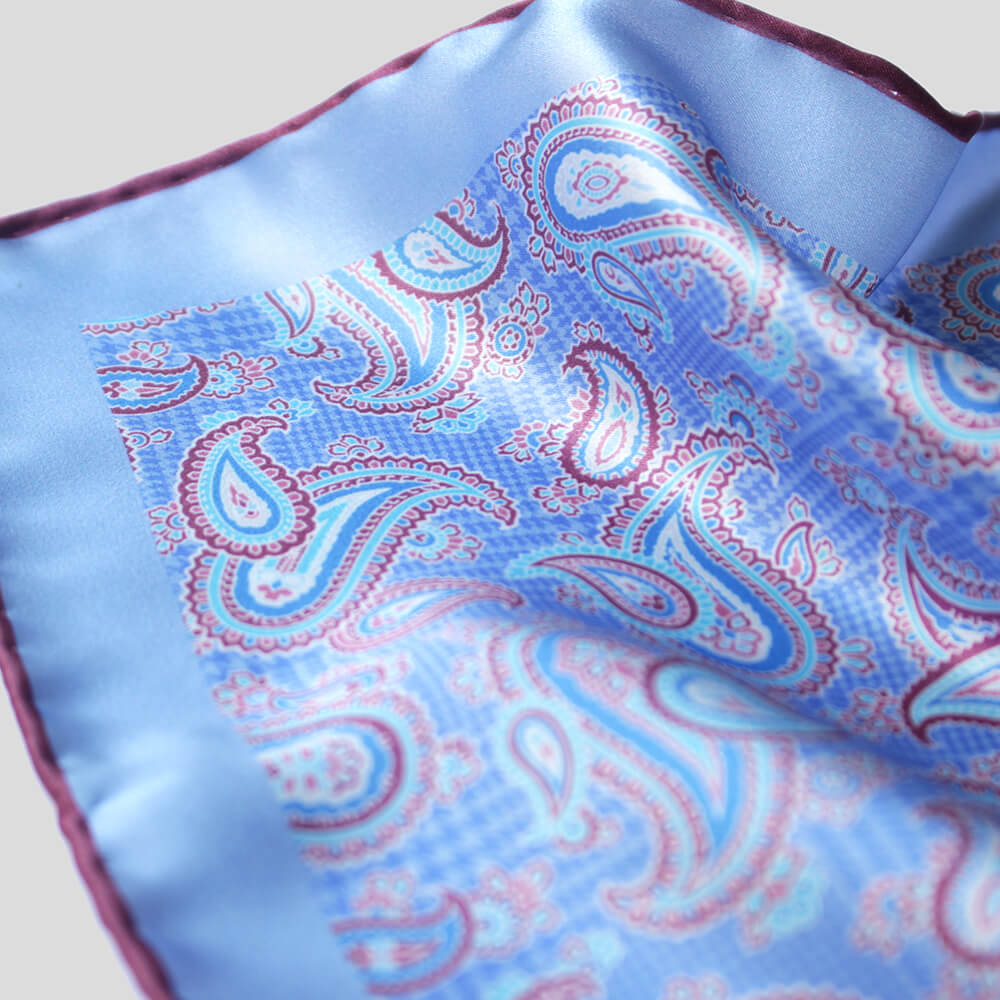 STEFANO RICCI Pleated Silk Tie Solid Tie Print Pleated Blue ste00886 