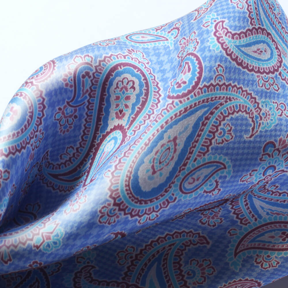 STEFANO RICCI Pleated Silk Tie Solid Tie Print Pleated Blue ste00886 