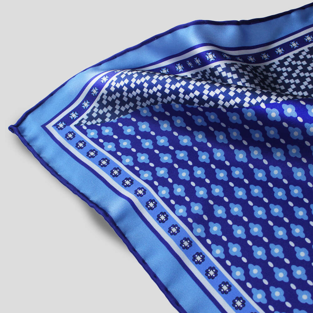 STEFANO RICCI Pleated Silk Tie Solid Tie Print Pleated Blue ste00886 