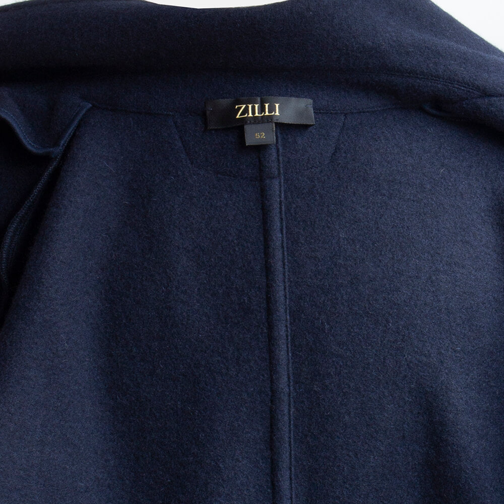 【ZILLI／ジリー】シャツジャケット ウールカシミヤ ネイビー (zil02468)