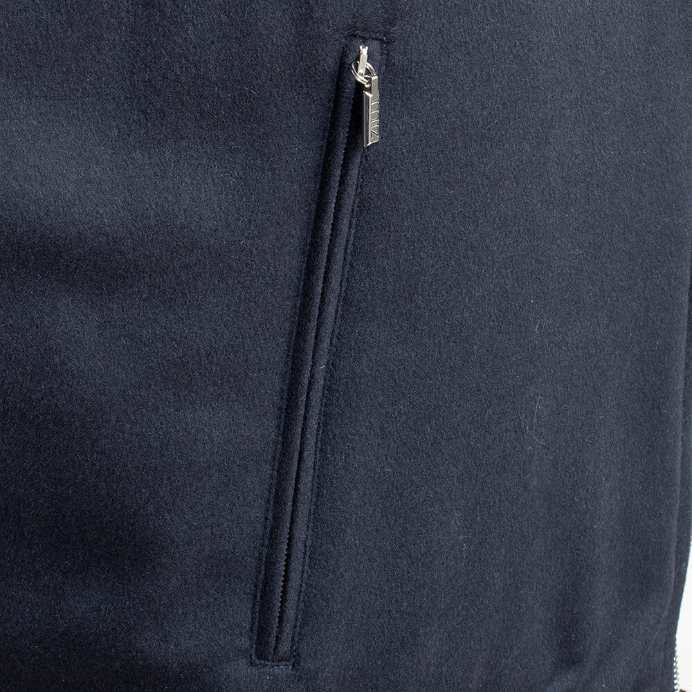 【ZILLI／ジリー】リバーシブルブルゾン ボンバージャケット ネイビー (zil02469)