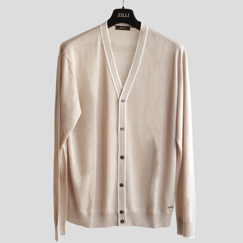 [ZILLI] Relaxed casual jacket wool cashmere navy zil02394