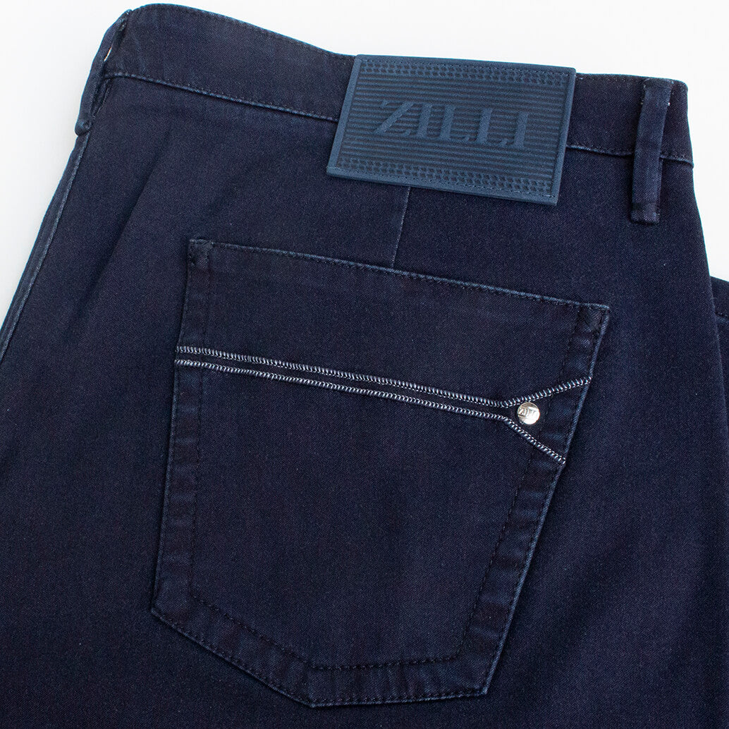 [ZILLI] Denim pants, jeans, large size black