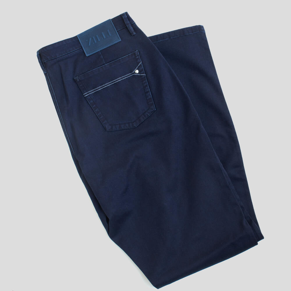 [ZILLI] Denim pants, jeans, large size black