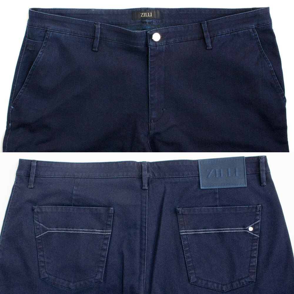 [ZILLI] Denim pants, jeans, large size black