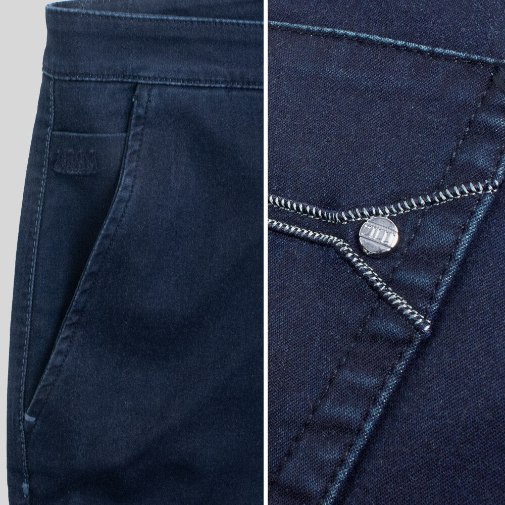 [ZILLI] Denim pants, jeans, large size black