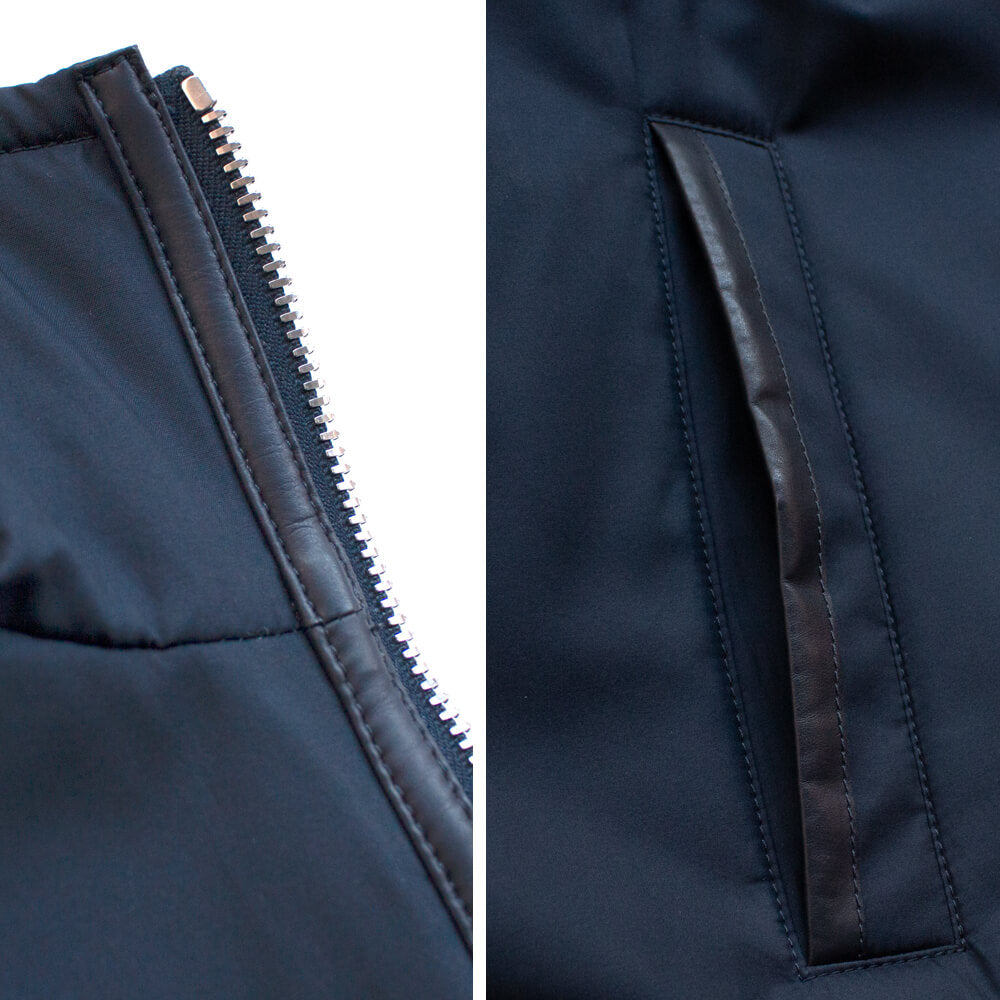 【ZILLI／ジリー】中綿入りリバーシブルカーコート カシミヤ シルク  (zil02470)