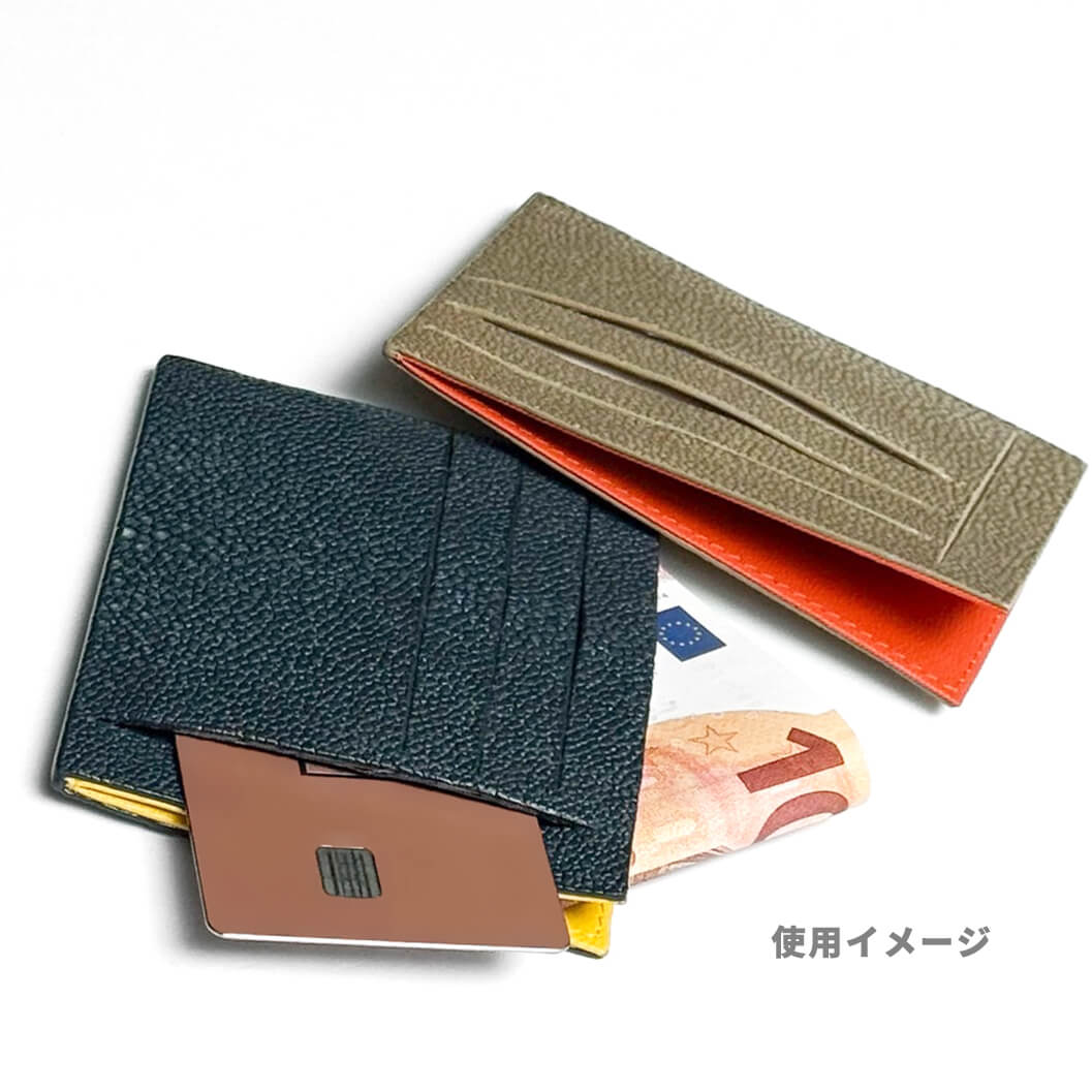 【Atelier AKNAS／アトリエアクナス】カードケース スティングレイ エイ革 ガルーシャ ベージュ (akn0003)／ネイビー (akn0034)