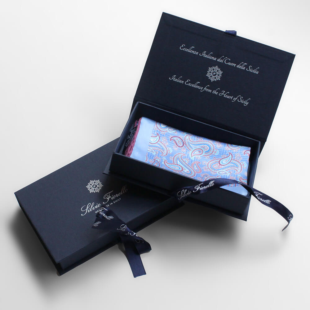 STEFANO RICCI Pleated Silk Tie Solid Tie Print Pleated Blue ste00886 