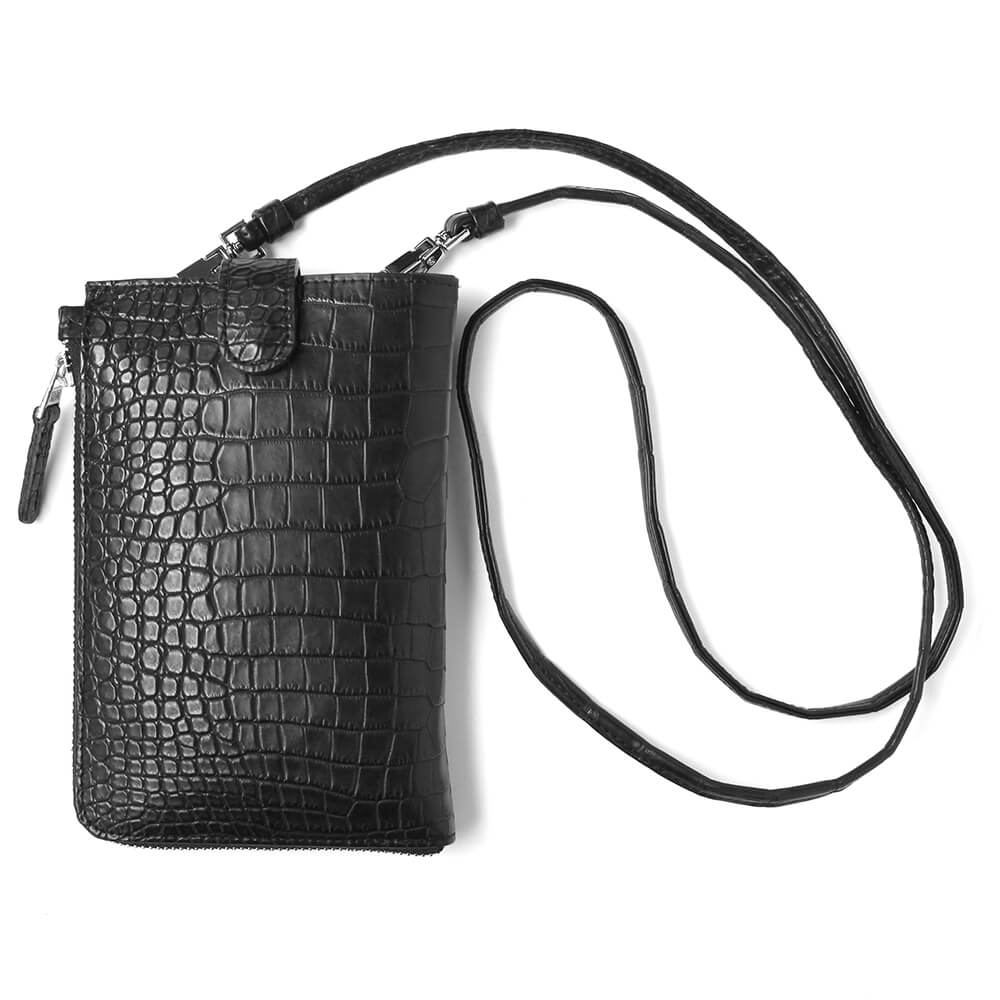【レザック】クロコダイルポシェット ショルダーバッグ