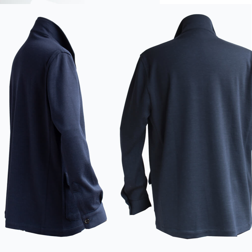 【フストヒメーノ】テバジャケット TEBA classic ウール ストレッチ ネイビー (jus0004)