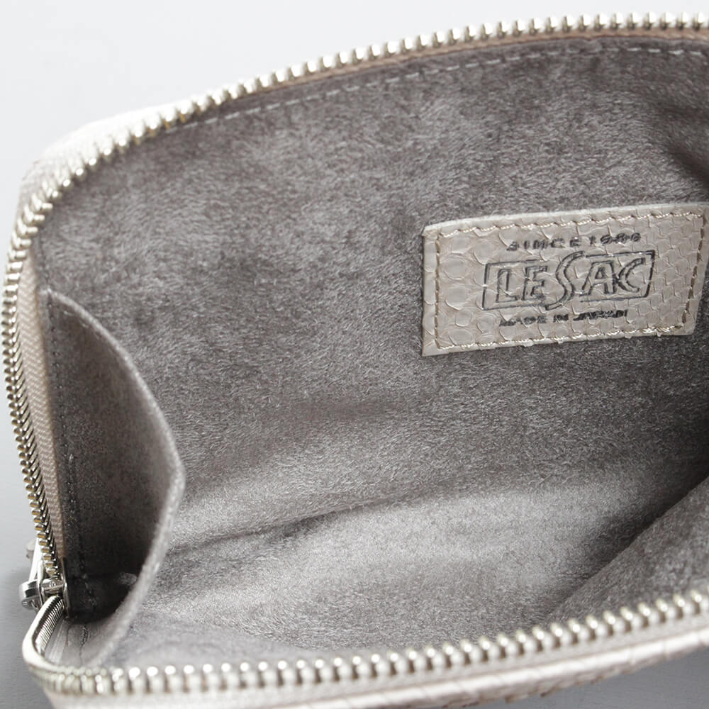 [LE'SAC] Long wallet with round zip fastener, charcoal gray les00036