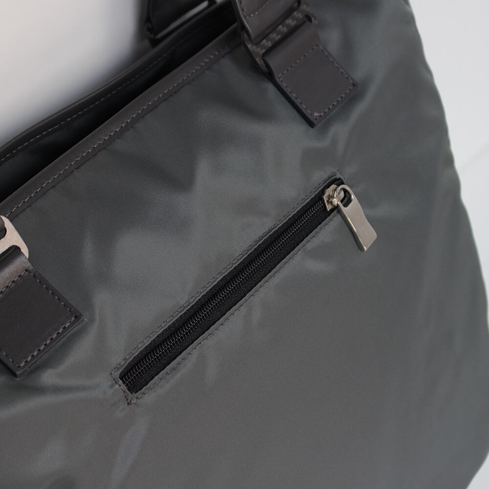 [TecknoMonster] Business bag, briefcase, document bag, carbon fiber, calf leather, purple gray, tec00342