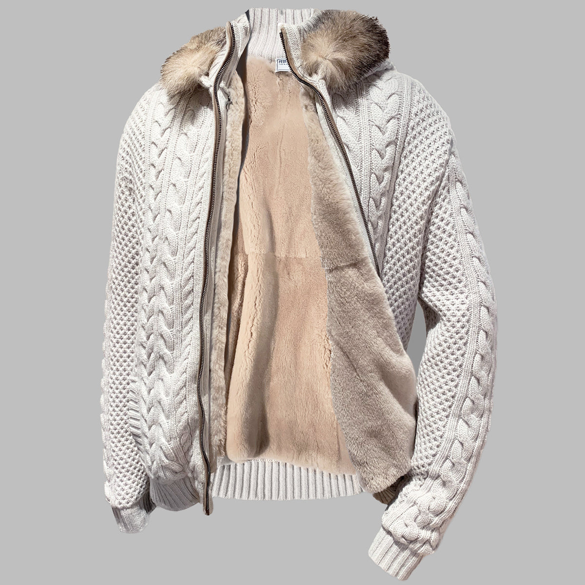 [FEDELI] Cashmere knit blouson