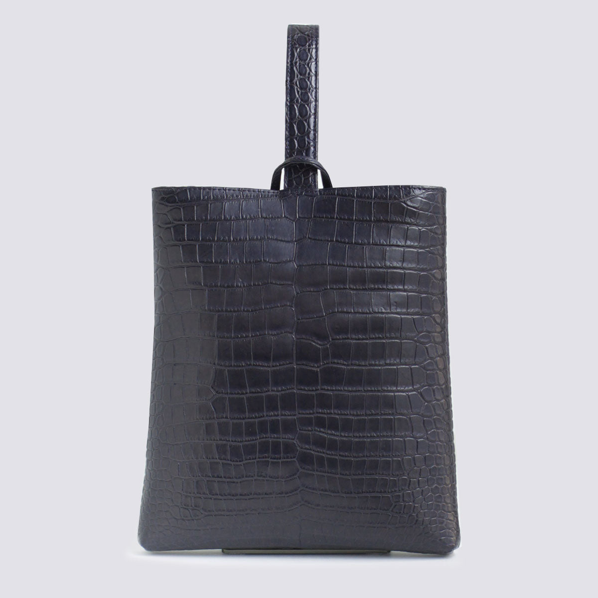 [HIKO ORIGINAL] One Mile Bag, Handbag, Clutch Bag, Crocodile, Black [les00072]