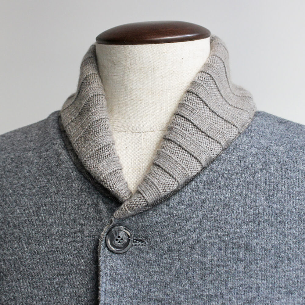 [FEDELI] Cashmere knit jacket, grey, fed00135