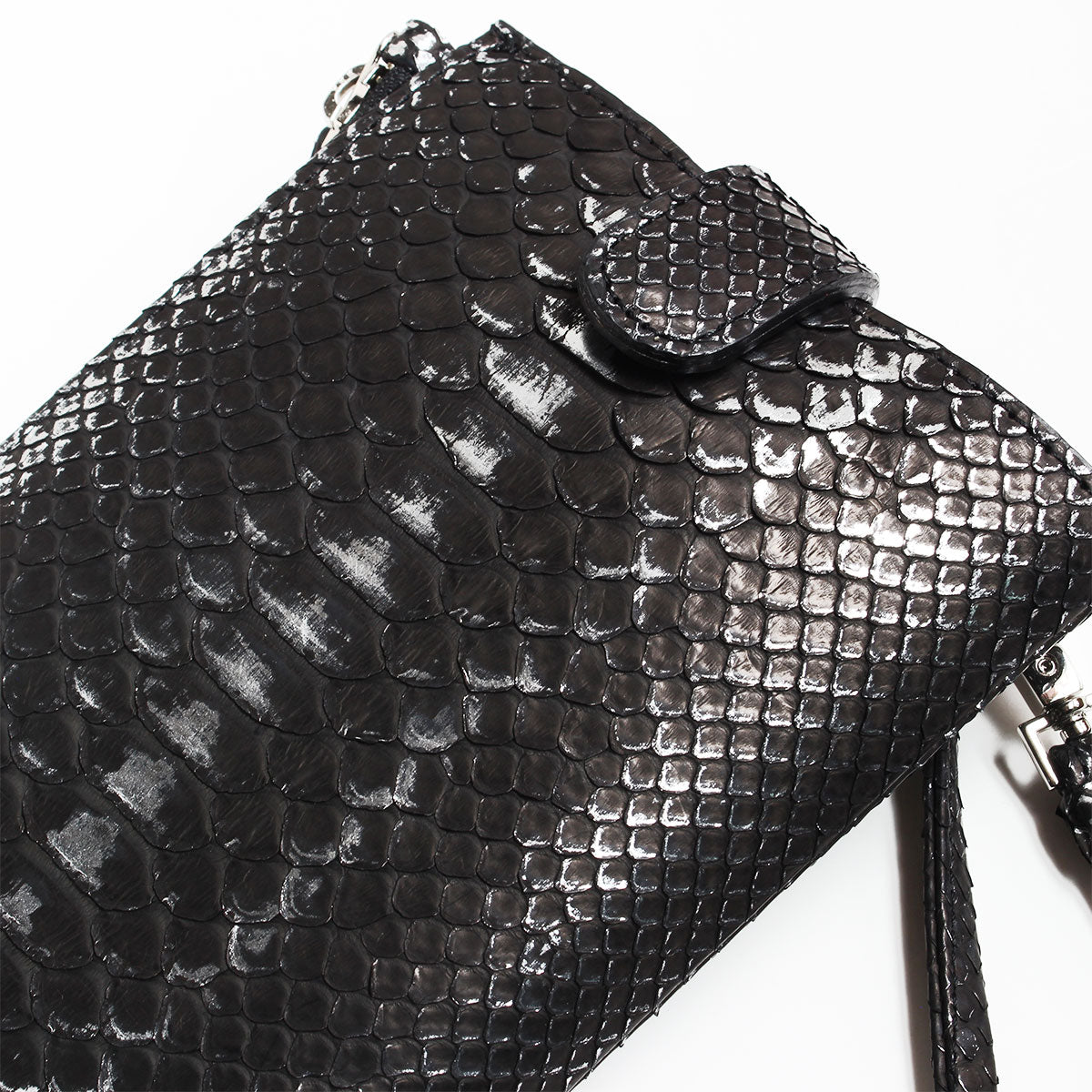 【レザック】パイソンポシェット ショルダーバッグ マーブルカラー