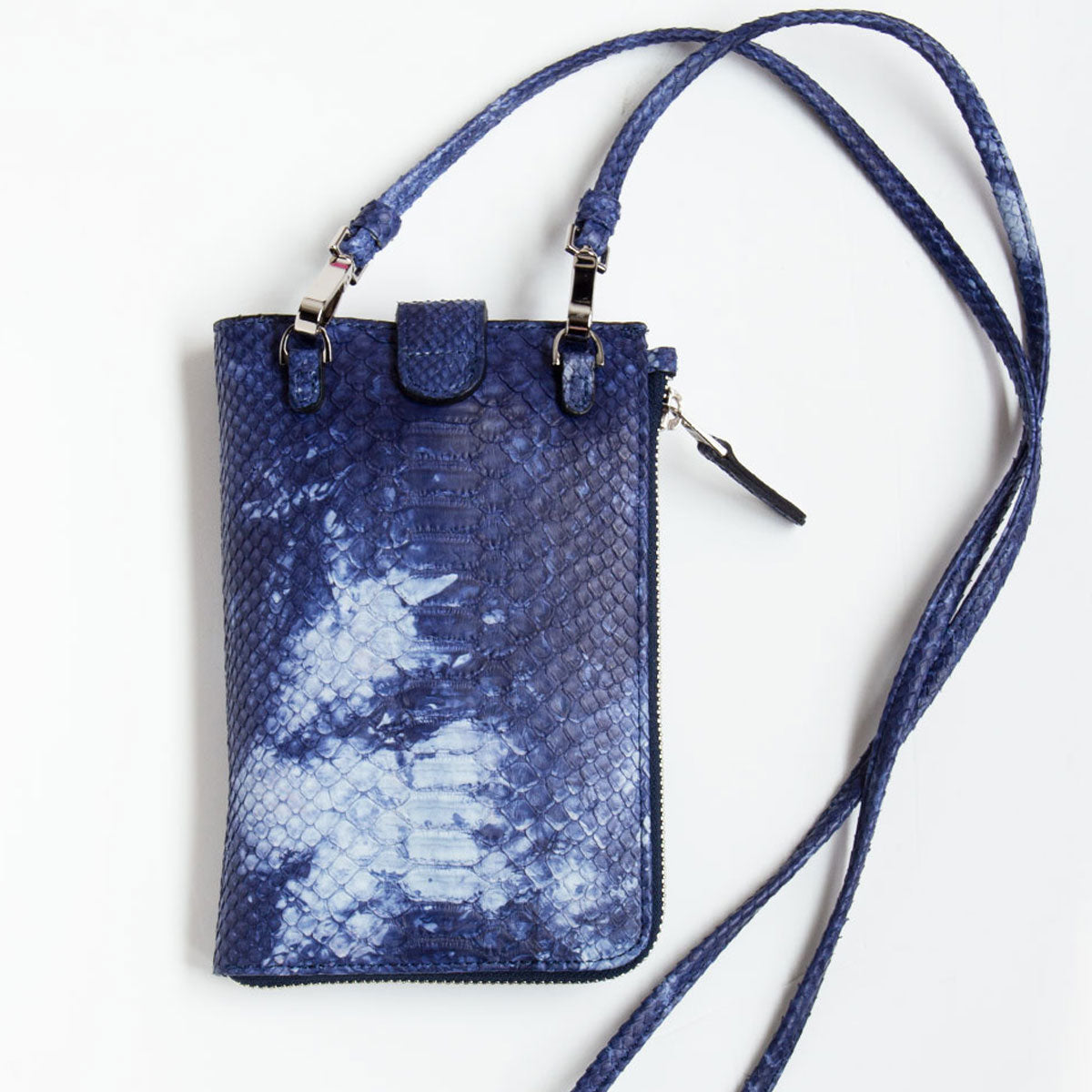 【レザック】パイソンポシェット ショルダーバッグ マーブルカラー