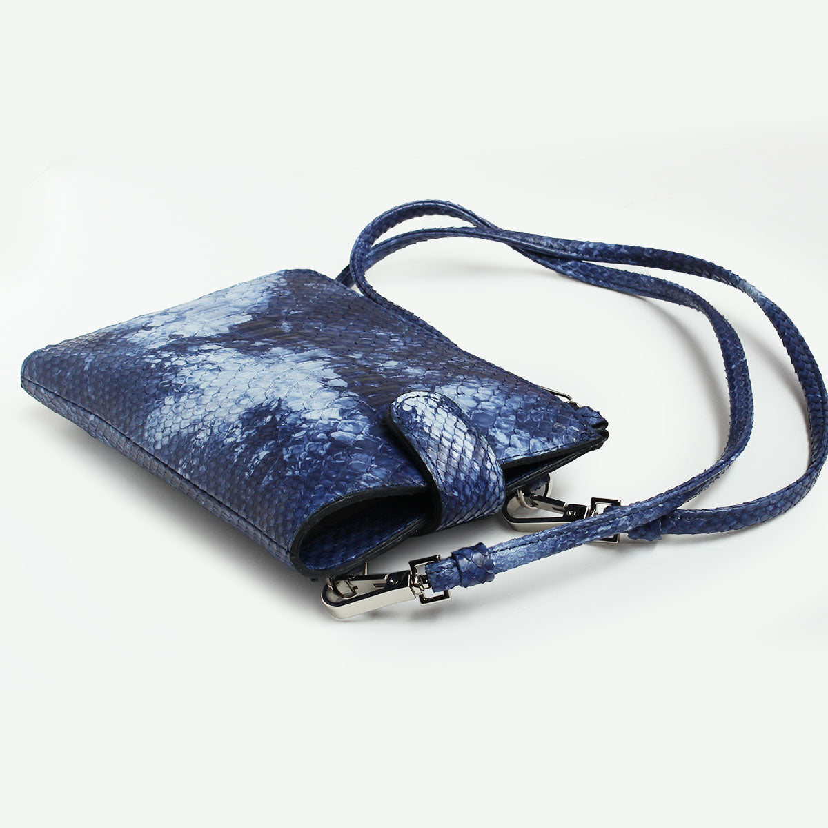 【レザック】パイソンポシェット ショルダーバッグ マーブルカラー