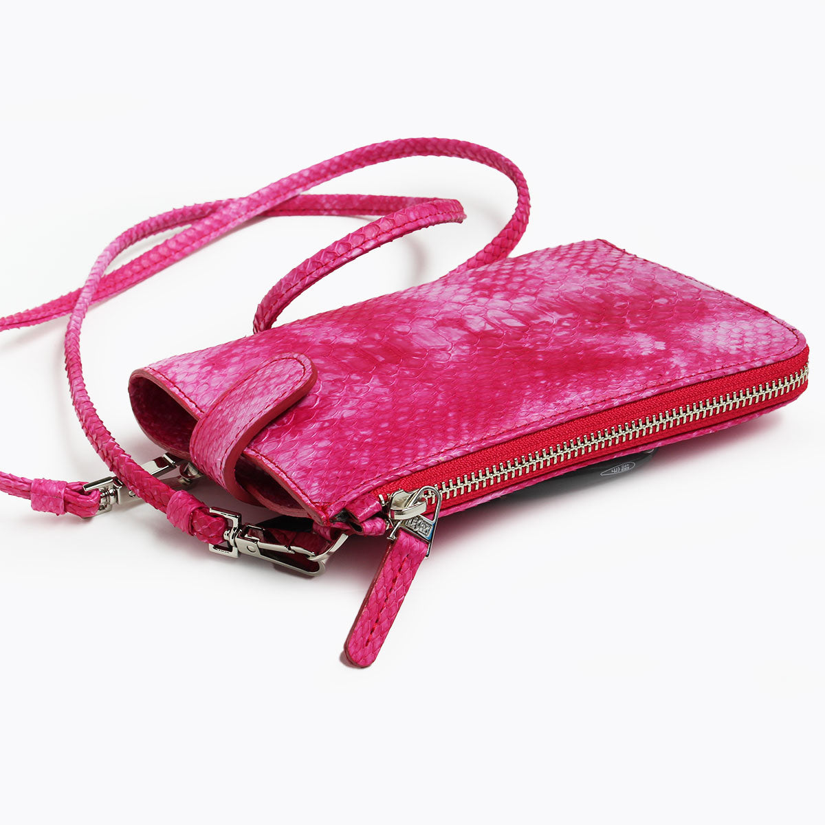 【レザック】パイソンポシェット ショルダーバッグ マーブルカラー