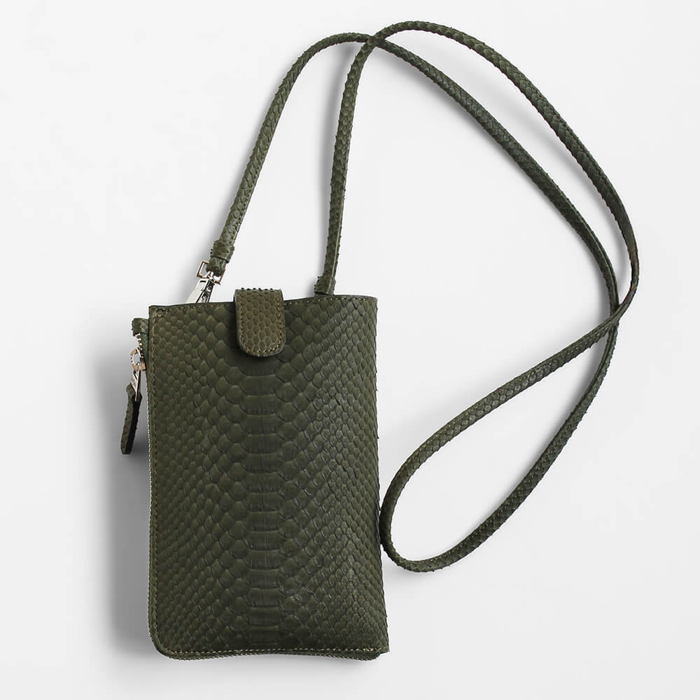 (全4色)【レザック】パイソンポシェット ショルダーバッグ