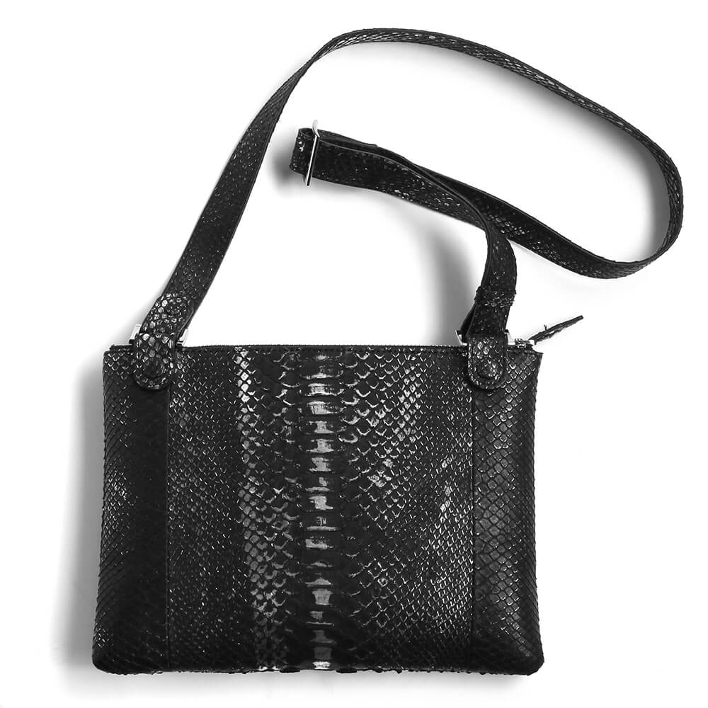 (全3色)【レザック】パイソン2wayバッグ ショルダー クラッチ 匠の染めシリーズ