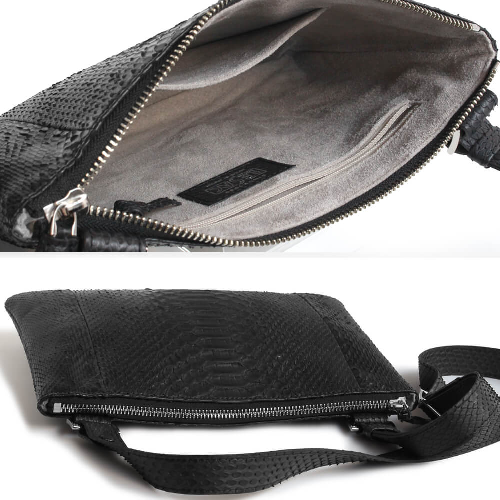 【レザック】パイソン2wayバッグ ショルダー クラッチ (les00092)