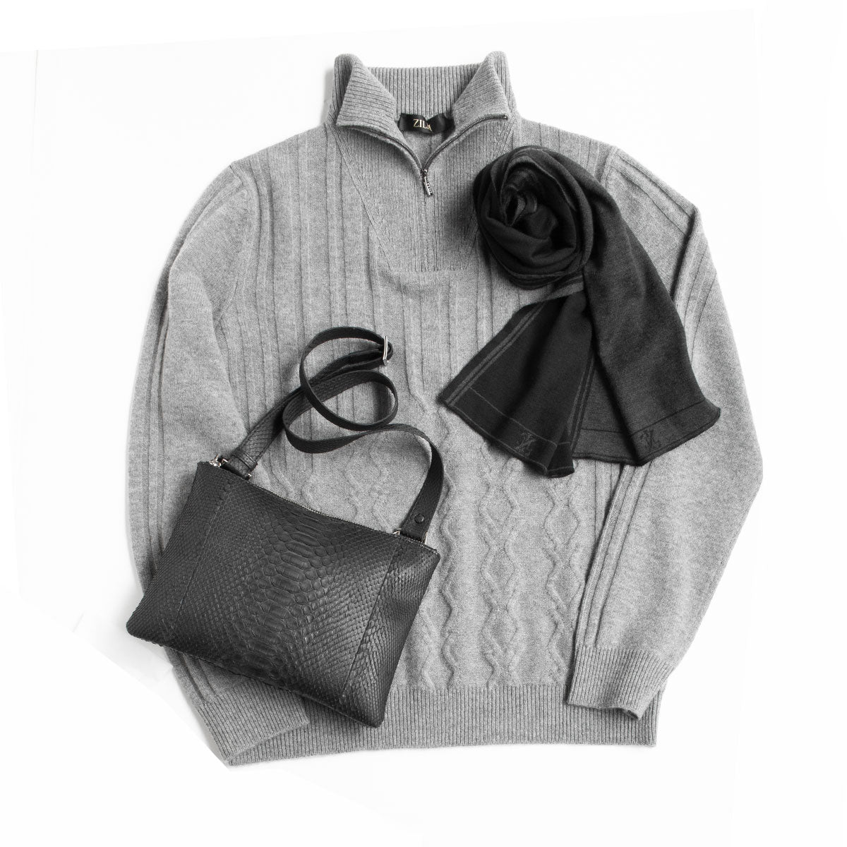 【レザック】パイソン2wayバッグ ショルダー クラッチ (les00092)