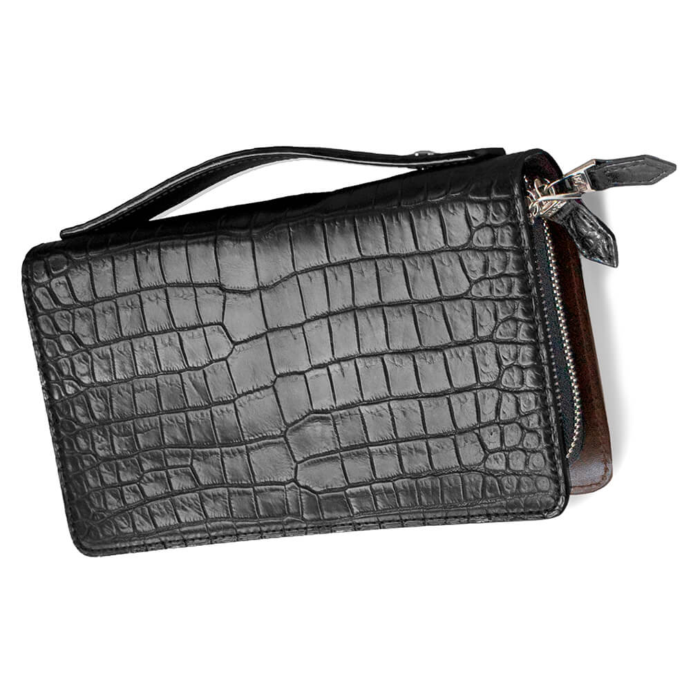 LESAC／レザック】ポロサスクロコダイル クラッチバッグ ミニバッグ
