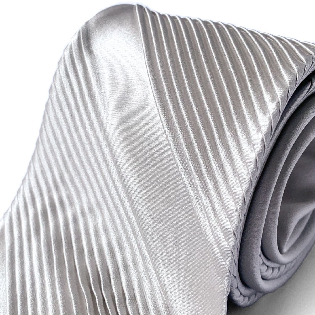 [STEFANO RICCI] Pleated silk tie, printed, pleated, blue, ste00877 