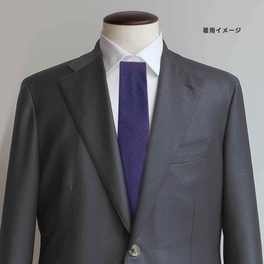 [Stefano Ricci] Tie | Silk Jacquard Bordeaux Navy Purple (ste00953)