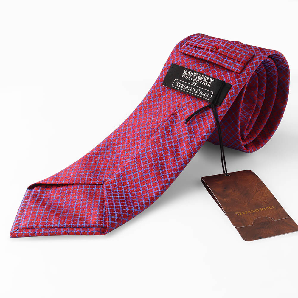 STEFANO RICCI ステファノリッチ ネクタイ シルク ジャカード レッド