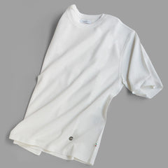 【STEFANO RICCI／ステファノリッチ】コットンシルククルーネックTシャツ ホワイト