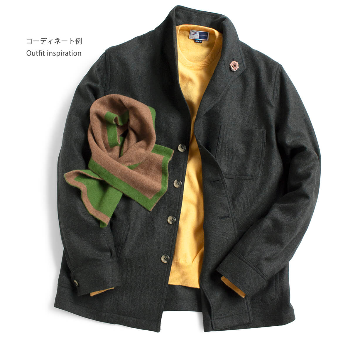 【フストヒメーノ】テバジャケット TEBA classic カシミヤ100％ (jus0007)