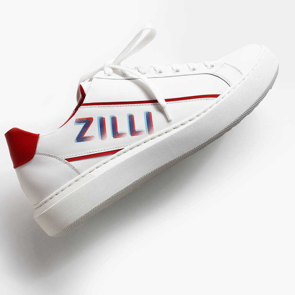 ZILLI／ジリーレザースニーカー ホワイト  [zil02385]