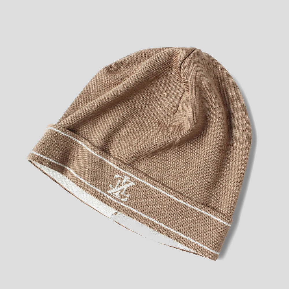 (全2色)【ZILLI／ジリー】カシミヤシルクジャージーニット帽 ビーニー ニットキャップ