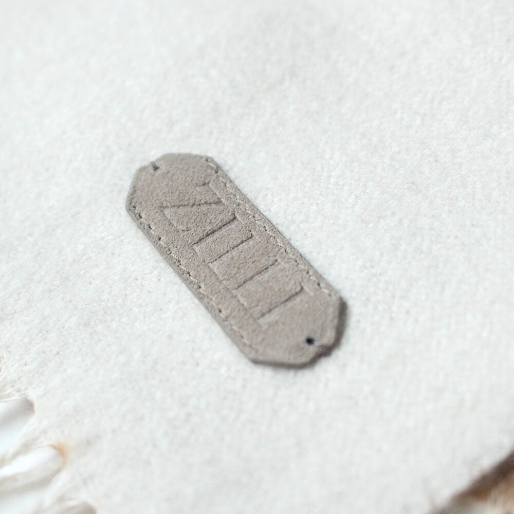 【ZILLI／ジリー】カシミヤシルクバイカラーマフラー キャメル アイボリー (zil02460)