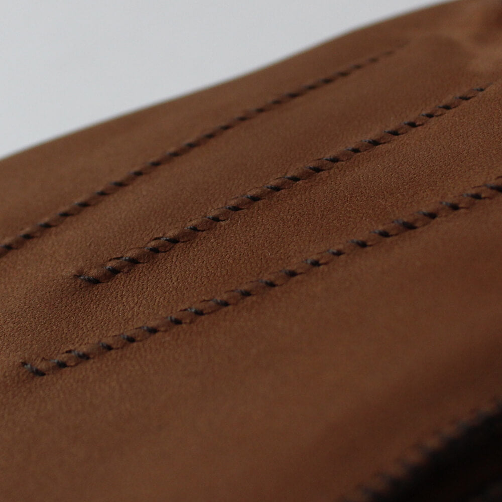 【ZILLI／ジリー】ラムスキンスエードグローブ ブラウン  (zil02462)