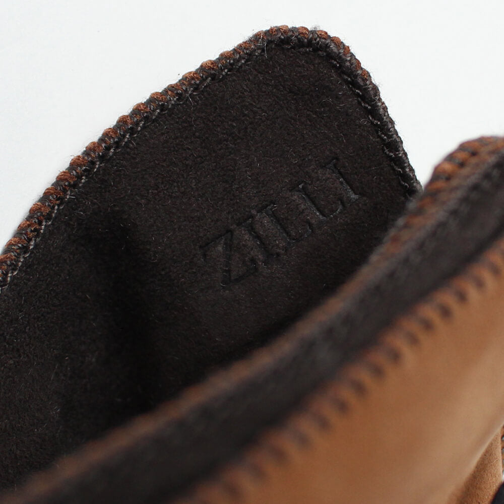 【ZILLI／ジリー】ラムスキンスエードグローブ ブラウン  (zil02462)