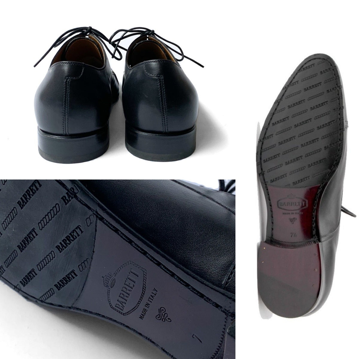 BARRETT／バレット ドレスシューズ 革靴 カーフレザー ストレートチップ ブローグ ブラック bar0007