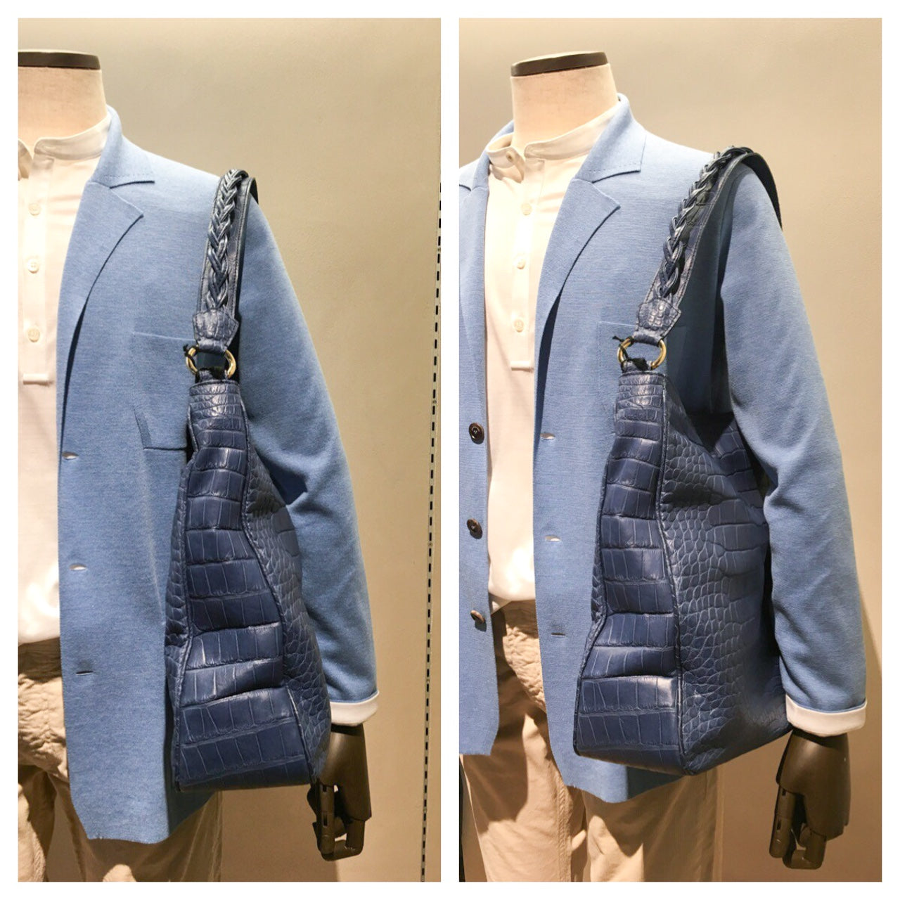 [BORRI GIOVANNI] Alligator leather shoulder tote bag