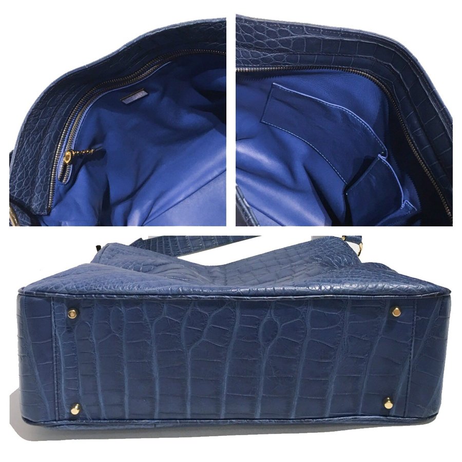 [BORRI GIOVANNI] Alligator leather shoulder tote bag